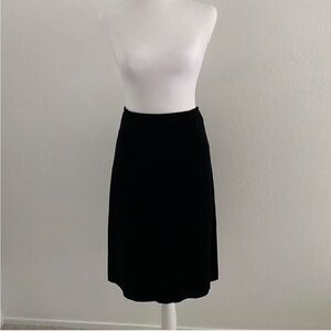 Black Velvet Vintage Midi Women's Skirt Waist 24